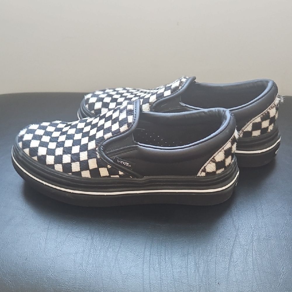 Vans Black and White Checkered Slip-On Sneakers 6 Womens US